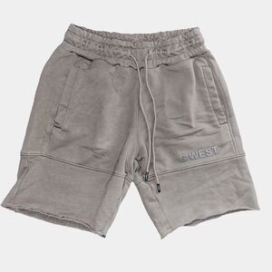 G WEST Grey Sweat Shorts Raw Hem Lounge Casual Shorts Gray size Womens small